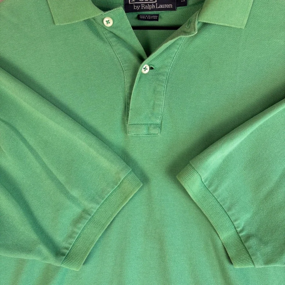 Polo Ralph Lauren‎ Mens Green Classic Fit Short Sleeve Pique Polo Shirt Size M